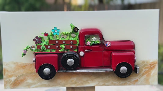 Americana Haul: Vintage Red Truck